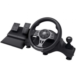 Trust Gaming Volante con Pedales MOVI GXT 289 25122 para PC y Consola Xbox Series X/S, Switch y PS4, con Vibración y 270 grados de Rotación