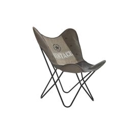 Silla Vintage DKD Home Decor Gris Marron 76 x 96 x 76 cm