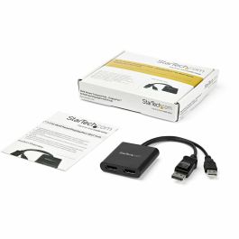 Splitter DisplayPort Startech MSTDP122DP Negro 4K Ultra HD Splitter DisplayPort Startech MSTDP122DP Negro 4K Ultra HD