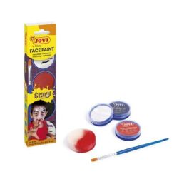 Jovi Maquillaje Crema Estuche Scary, 3 Botes 8ml (Blanco, Rojo, Azul Claro) con Esponja y Pincel, Base Grasa Precio: 6.50000021. SKU: B1ADNM29KH