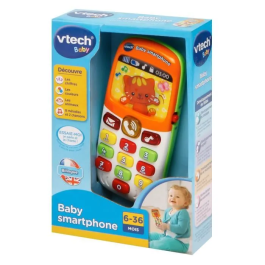 Vtech Baby Smartphone Bilingüe para Bebés, Juguete Interactivo con Luces y Sonidos en Francés e Inglés, Desde 6 Meses