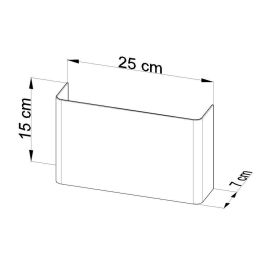 SOL-SL.0419 Aplique de Pared Copertura Moderno Blanco Acero para Interior Diseño Geométrico Iluminación Eficaz