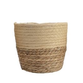 KSD Conjunto de 3 cestos de yute Ø20x17cm, natural