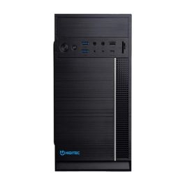 Hiditec CHA010045 Caja Mini Torre Q5 Pro para PC, Micro ATX / ITX, USB-C, Lector de Tarjetas SD/TF, Acero SPCC