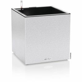 Macetero LECHUZA Canto Stone Cube 40 - kit LED completo, blanco cuarzo