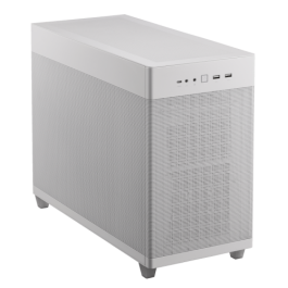 ASUS Prime AP201 MicroATX Mini Torre Blanco - Compatible con ATX, Ventiladores 120mm/140mm, Gestión de Cables