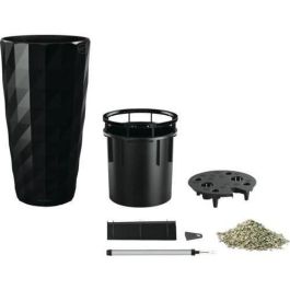 Maceta LECHUZA Diamante Premium - juego completo, negro brillante Maceta LECHUZA Diamante Premium - juego completo, negro brillante