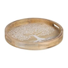 Bandeja Blanco-Natural Madera de Mango 35 X 35 X 5 cm Precio: 27.9873. SKU: B1DHZAGTFV