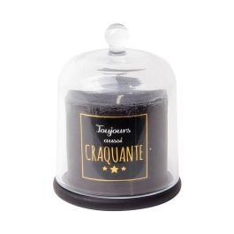 Home Deco Factory Vela con Campana de Cristal Aroma Ámbar Medidas Ø9 cm H12 cm