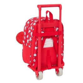 Mochila Escolar Hello Kitty Iconic Blanco Rojo 22 x 27 x 10 cm
