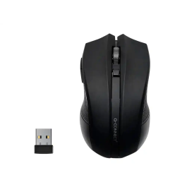 Q-connect Ratón Óptico Inalámbrico 1000 DPI Receptor USB 2,4 GHz Negro