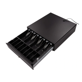 Seypos Cajon Portamonedas Eléctrico Negro 8 Monedas 4 Billeteros 330x335x105 mm Gaveta Extraíble Alta Calidad