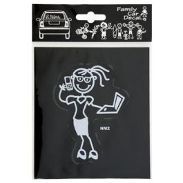 Adhesivo para Ventana de Coche Exterior con Diseño de Familia, Mujer y Trabajo - ADH06672 Adhesivo para Ventana de Coche Exterior con Diseño de Familia, Mujer y Trabajo - ADH06672