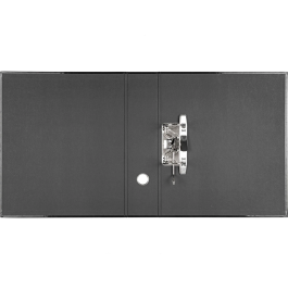 Liderpapel Archivador A4 Color System Forrado Negro Lomo 80mm Compresor Metálico con Ollao