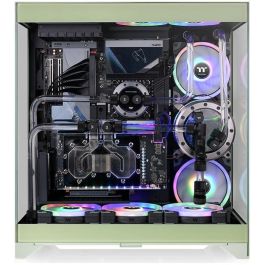 Thermaltake CTE E550 TG Caja PC Midi Tower Verde con Soporte para Ventiladores de 120/140mm y Discos 3.5/2.5 pulgadas