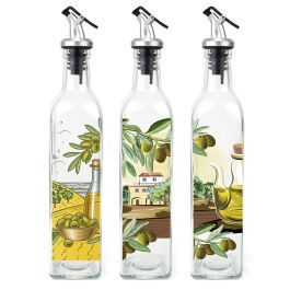 Anna Aceitera de Vidrio 250 ml con Tapon ABS, 4.8 cm x 24.5 cm x 4.8 cm (12 Unidades)