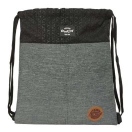 Bolsa Mochila con Cuerdas BlackFit8 Old school Negro Gris 35 x 40 x 1 cm