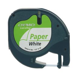 Dymo LetraTAG Tape / 12mm x 4mWhite / Paper Dymo LetraTAG Tape / 12mm x 4mWhite / Paper Precio: 8.68999978. SKU: BIXS0721510