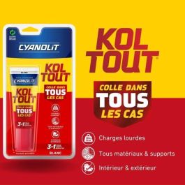 Cyanolit CYA3045203001482 Pegamento Fijador y Sellador Blanco, Blíster 50 ml, Práctico para Pequeñas Reparaciones, Versátil y Resistente