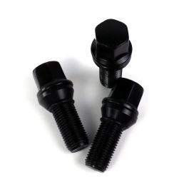 Omp OMPS09751401 Juego 20 Tornillos Desplazantes Llantas M14x1.50 Cónico Largo 28 mm Llave 17-19 Negro DIN 10.9 Negro