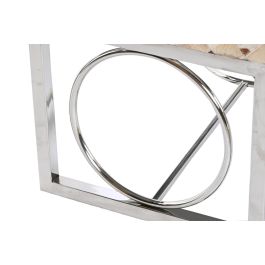 DKD Home Decor Descalzadora Colonial Piel Acero Camel Beige 41 x 44 x 122 cm