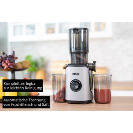 Unold 78275 Slow Juicer Sam Exprimidor Lenta, 80 RPM, 0.8 L, Carbón vegetal
