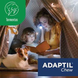 Adaptil Chews para Perros Ansiosos y Estresados - 30 Comprimidos Masticables Blandos con Calostro y Triptófano, Sabor Delicioso