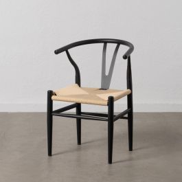 Silla Negro-Natural Metal Salón 54 X 53 X 75 cm Precio: 150.0037. SKU: B152DTZ3QJ