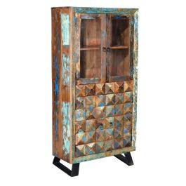 Giner Y Colomer Vitrina Madera Reciclada Multicolor 180x90x40 cm Precio: 1258.3879. SKU: B17AK43XFJ