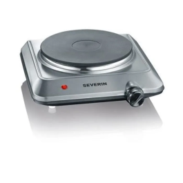 Severin KP1092 Rechaud - Placa Eléctrica 1500W, Diámetro 18 cm, Termostato Regulable, Acero Inoxidable