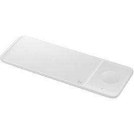 Samsung Wireless Charger Trio Pad EP-P6300, Cargador Inalámbrico para 3 Dispositivos, Blanco