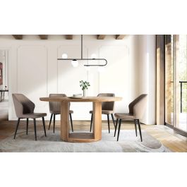 Giner y Colomer Mesa de Madera de Mango con Tapa Redonda 150 cm