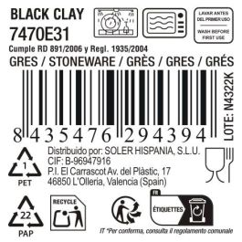 Mug 230 ml Black Clay Inde (36 Unidades)