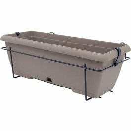 Garden Id Kit Macetero con Soporte Metálico y Bandeja Integrada Teramo Taupe 50 cm Efecto Piedra Reciclado/Reciclable Precio: 33.4999995. SKU: B15R9XE8QP