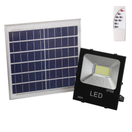 Foco Proyector LED 50W 5.000Lm 6000ºK Solar Sensor 50W + Control Remoto Panel 6V/15W 40.000H  [HO-626004-CW]