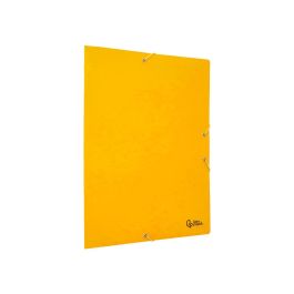 Carpeta Liderpapel Gomas Folio 3 Solapas Carton Simil Prespan Amarilla 10 unidades