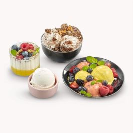 Severin EZ 7407 Máquina para Hacer Helados y Yogur, Compresor, 1.2L, Postres Congelados y Sorbete, Acero Inoxidable/Negro