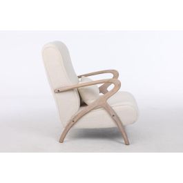 DKD Home Decor Butaca Moderno Blanco Natural 70 x 85 x 68 cm