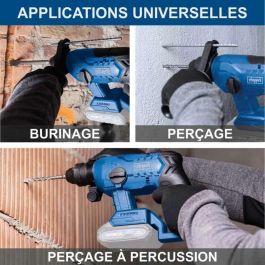 Scheppach Taladro sin escobillas SDS Plus BC-RHD230-X 20V 2,2 julios 1400 rpm sin batería