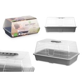 Invernadero Plastico 4,1 L Con Respiradero Ibergarden 38X18CM (8 Unidades)