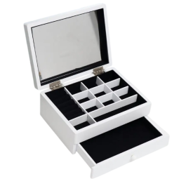 DKD Home Decor Joyero Organizador Tradicional para Joyas y Bisutería de MDF Color Blanco, Medidas 21x17x9 cm (Ancho x Fondo x Alto) Precio: 19.98999981. SKU: B1HM84HZT5