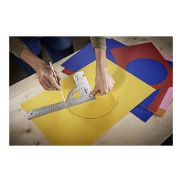 Wolfcraft Escuadra Universal 500 mm con Tope de Plástico Extraíble Profesional y Doméstico