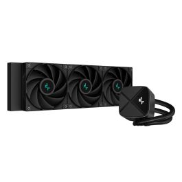Deepcool LS720S Zero Dark Sistema de Refrigeración Líquida AIO para CPU, 3 ventiladores 120mm, Negro