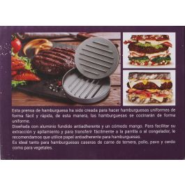 Quttin Prensa Hamburguesas de Metal 12 x 9 cm - Ideal para Hamburguesas Caseras (12 Unidades)
