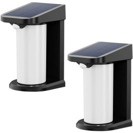 Lumisky LUM1707333597209 Juego de 2 Focos Solares Aplique H18 cm con Detector de Movimiento y Luz LED Blanca