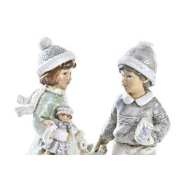 DKD Home Decor Figura de Navidad Moderna para Niños de Resina Gris, Verde y Blanco 8x12x12 cm DKD Home Decor Figura de Navidad Moderna para Niños de Resina Gris, Verde y Blanco 8x12x12 cm