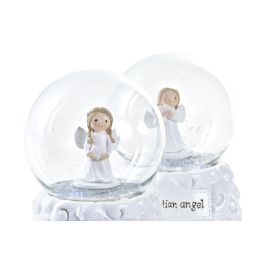 Figura Navidad Tradicional DKD Home Decor Blanco 6.5 x 8.5 x 6.5 cm (2 Unidades)