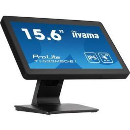 Monitor Iiyama 15,6" Pcap Bezel Free Front, 10P Touch, 1920X1080, Displayport, Hdmi, 385Cd/M² (With Touch), Speakers, Usb Interface Hub 2X 2.0, External Power Adapter, 10P Touch With Supported Os (T1633MSC-B1) Monitor Iiyama 15,6" Pcap Bezel Free Front, 10P Touch, 1920X1080, Displayport, Hdmi, 385Cd/M² (With Touch), Speakers, Usb Interface Hub 2X 2.0, External Power Adapter, 10P Touch With Supported Os (T1633MSC-B1)