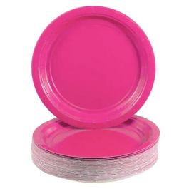 Set de 10 platos de cartón fucsia Algon 20 cm (36 Cajas) Set de 10 platos de cartón fucsia Algon 20 cm (36 Cajas)