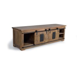 Giner y Colomer Mueble TV Industrial en Madera de Mango con 2 Puertas y Cajón